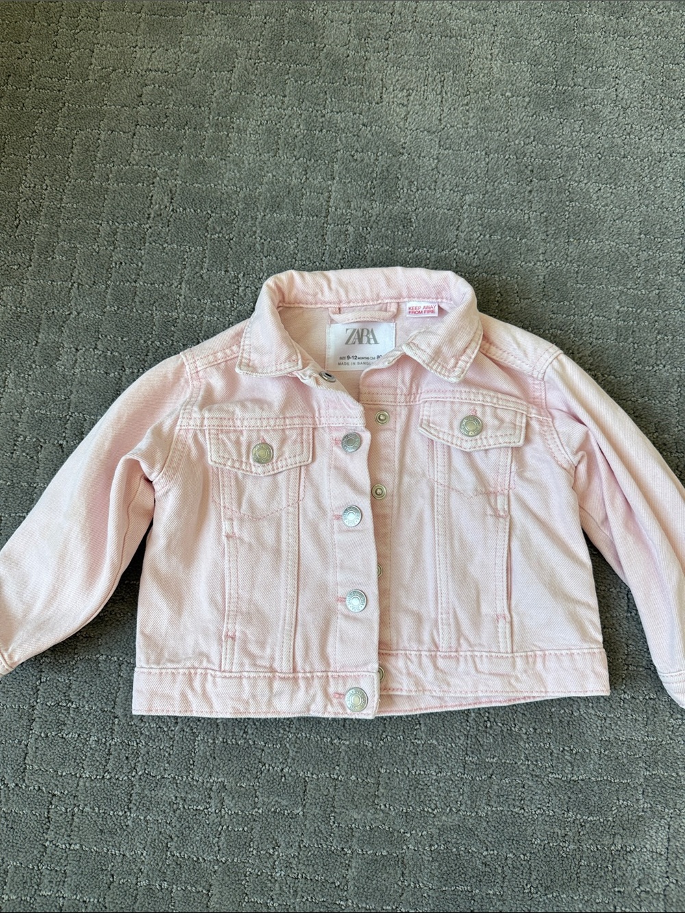 Zara Pale Pink Denim Jacket